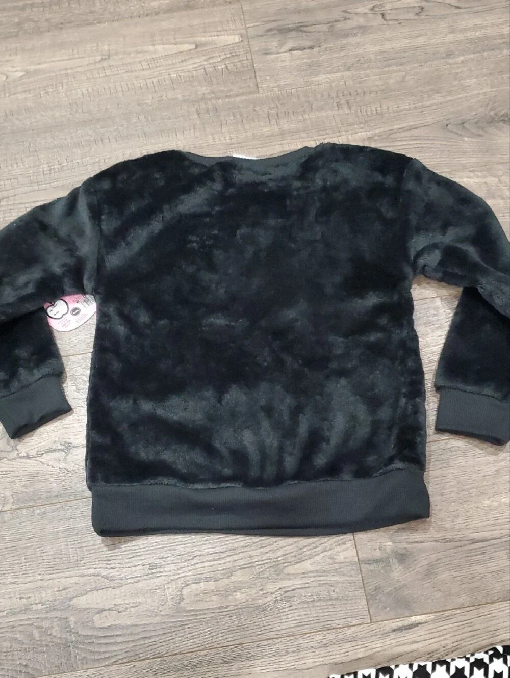 Hello Kitty Black Top with Black & White Houndstooth Pants Set